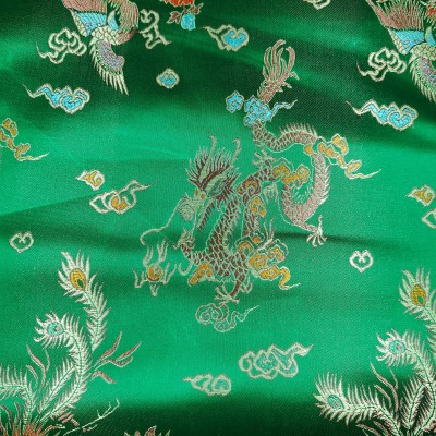 Brocade Satin Embroidered Chinese Dragon - Em
