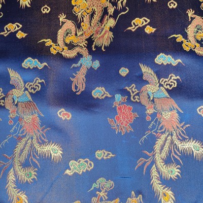 Brocade Satin Embroidered Chinese Dragon - Na