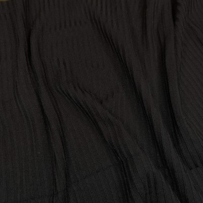 Brushed Jersey Chunky Rib - Black
