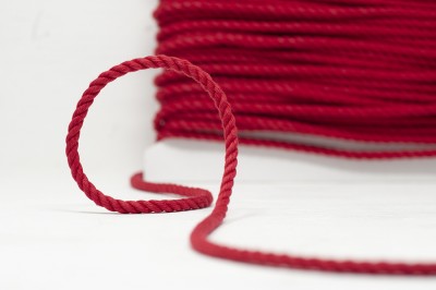 6mm 100% Cotton Cord - Red