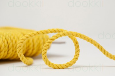 6mm 100% Cotton Cord - Yellow