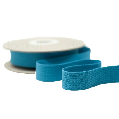 Cotton / Polyester Webbing - 25mm - Turquoise