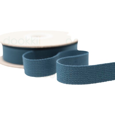 Cotton / Polyester Webbing - 25mm - Teal