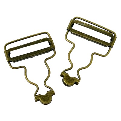 Dungaree Clips - 32mm Antique Brass