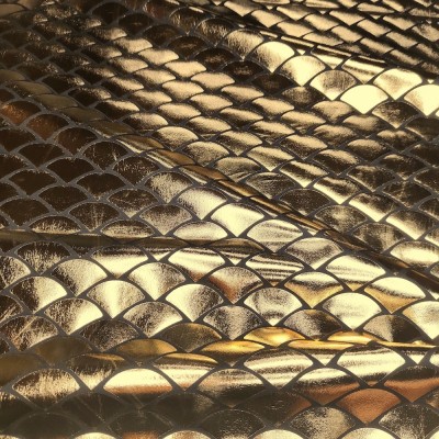 Poly Eleastine Fabric - Fish Scale Foil - Met