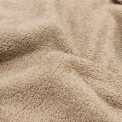 Fuzzy Fleece Fabric - Oak Milk