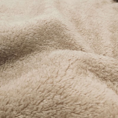 Fuzzy Fleece Fabric - Oak Milk