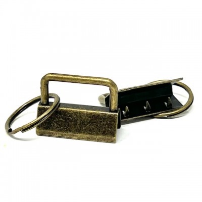 Metal Key Fob Hooks with Split Ring - 32mm An