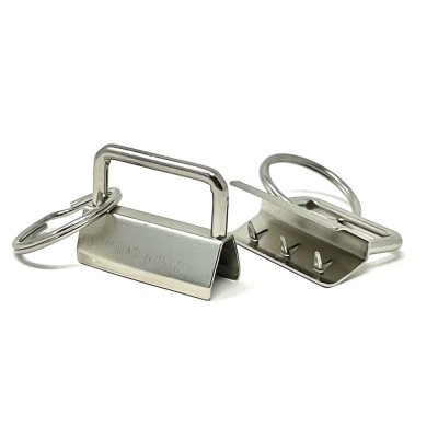 Metal Key Fob Hooks with Split Ring - 32mm Si