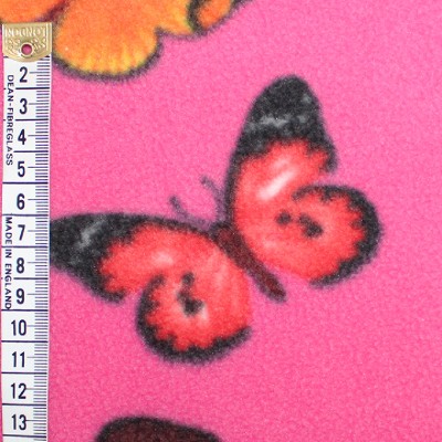 Butterfly Pink - Anti Pil Printed Fleece