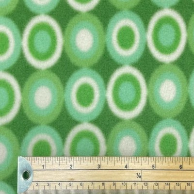 Green Circles - Anti Pil Printed Fleece