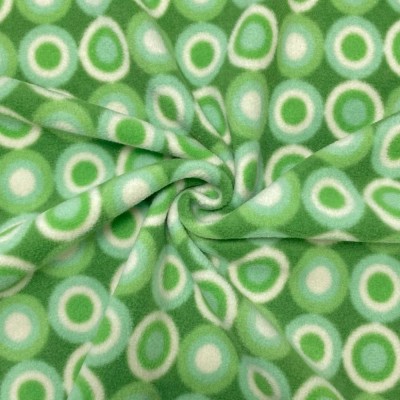 Green Circles - Anti Pil Printed Fleece