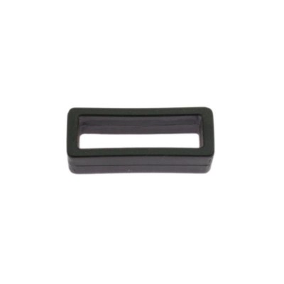 Webbing Loop Square - Black Plastic - 20mm