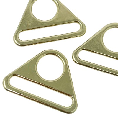 Triangle Ring Connector Metal - 38mm Bright B