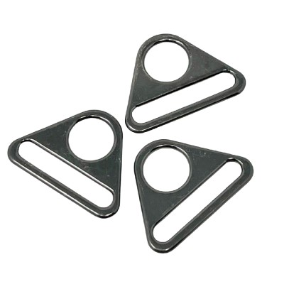 Triangle Ring Connector Metal - 38mm Gunmetal