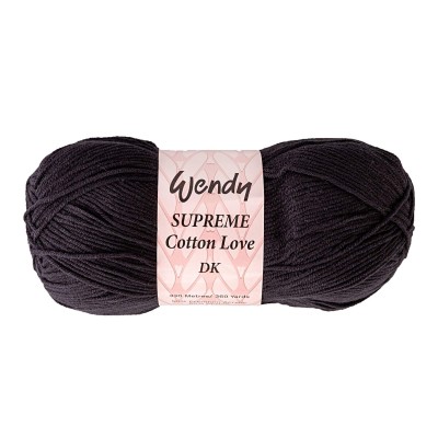 Wendy Supreme Cotton Love Double Knitting - Black Col 16