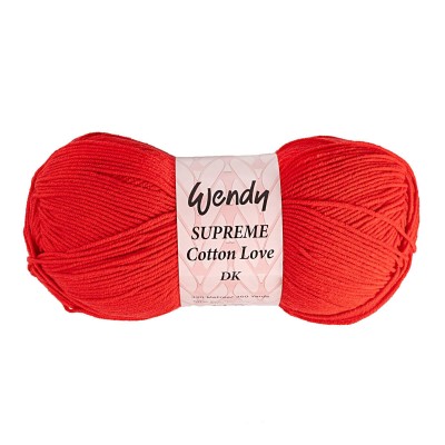 Wendy Supreme Cotton Love Double Knitting - Red Col 15