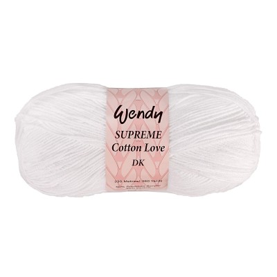 Wendy Supreme Cotton Love Double Knitting - White Col 01