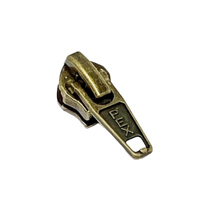 Zip Pulls for Continuous Zip - Size 6 Autolock Antique Brass