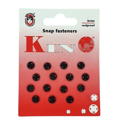 KOH-I-NOOR Snap Fasteners ~ 00 6mm ~ Black
