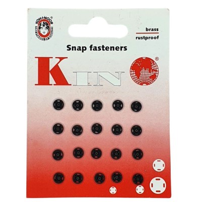 KOH-I-NOOR Snap Fasteners ~ 000 5mm ~ Black