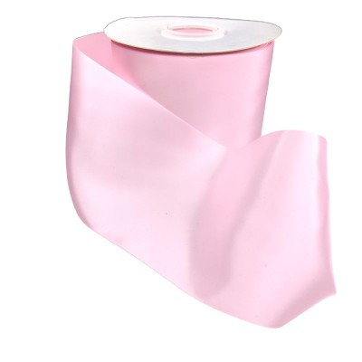 Sash Ribbon Single Sided Satin 100mm - Baby Pink