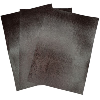A4 Sheet - Fire Retardant Leatherette Leather Faux Fabric - Brown