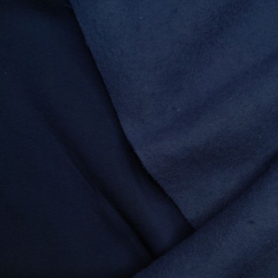 Luxury Sweatshirt Fleece Cotton Poly Fabric - Navy 185cm