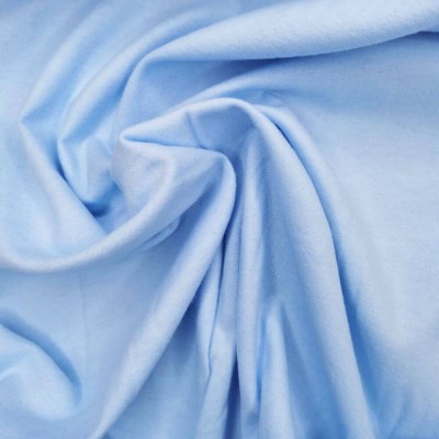 112cm - 100% Brushed Cotton Fabric Wincyette Flannel - Pale Blue