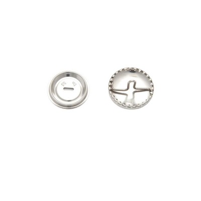 Self Cover Button Metal 15mm 