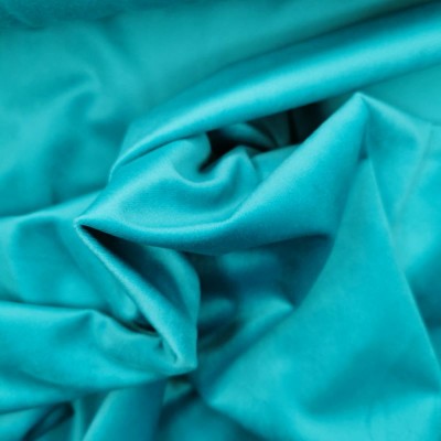 London Velour Curtain Upholstery Fabric - Turquoise