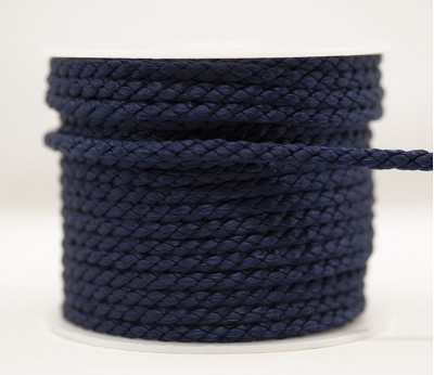 Crepe Cord Cotton Mix - Navy 5mm