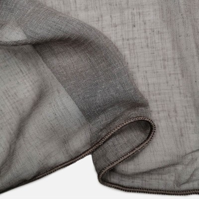 Chantilly Linen Look Weighted Voile Fabric 300cm - Coffee