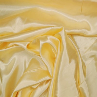 Silky Satin Craft Dress Fabric - Cream