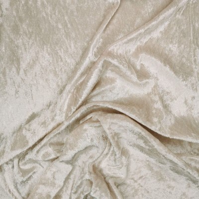 Crushed Velvet Fabric - Oyster Premium Velour 150cm