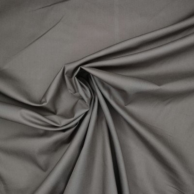 100% Organic Cotton Poplin Fabric - Dark Grey