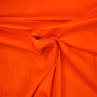 100% Organic Cotton Poplin Fabric - Orange
