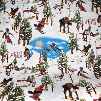 100% Cotton Fabric by Gordon Fabrics - Mountain Scene