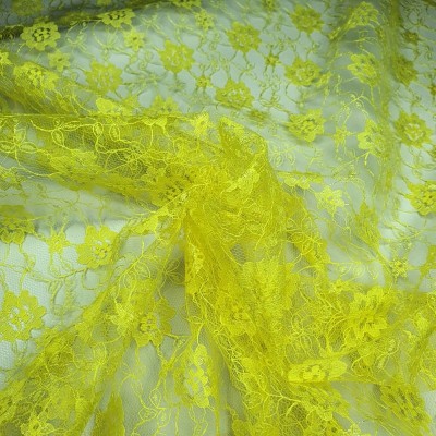 Flower Lace Fabric 112cm - Yellow