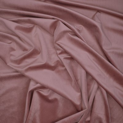 London Velour Curtain Upholstery Fabric - Rose