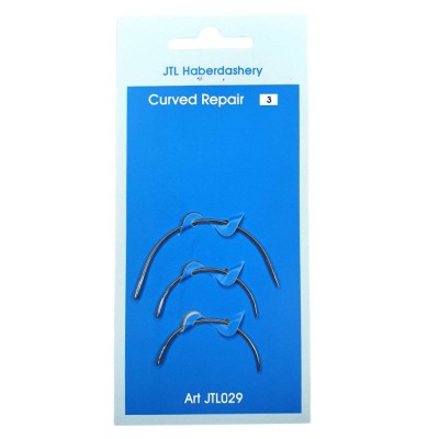 Sewing Needles Curved Repair 3 Piece