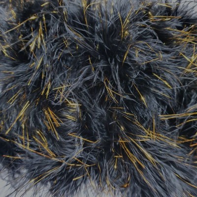 Marabou Feather String (Swansdown) - Black & Gold