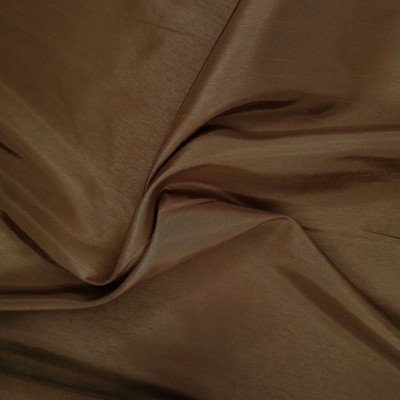 Matte Brown Faux Silk Polyester Fabric material 150cm