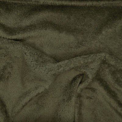 Fuzzy Fleece Fabric - Olive 150cm