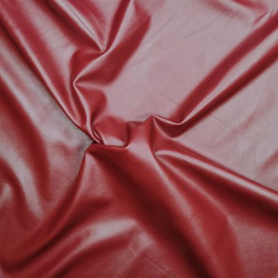 Poly Elastane Stretch Foil Fabric - Wine