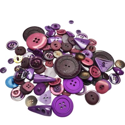 Mixed Button Pack 100g - Purple
