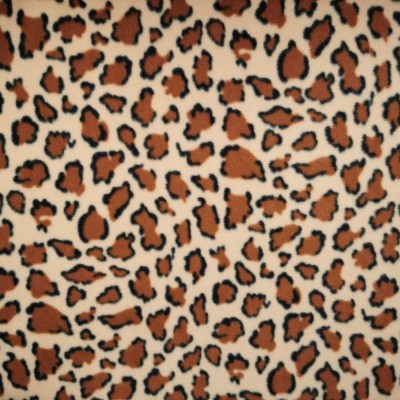 Leopard Spots - Anti Pil Printed Fleece - Brown