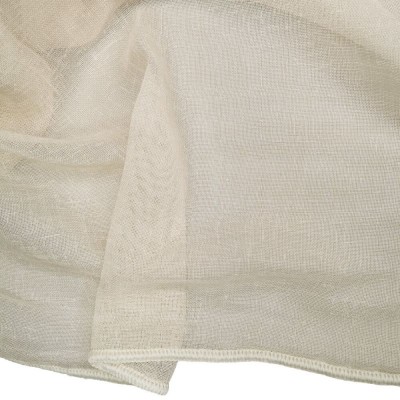 Chantilly Linen Look Weighted Voile Fabric 300cm - Cream
