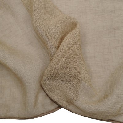 Chantilly Linen Look Weighted Voile Fabric 300cm - Ochre