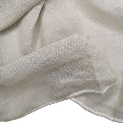 Chantilly Linen Look Weighted Voile Fabric 300cm - Ivory